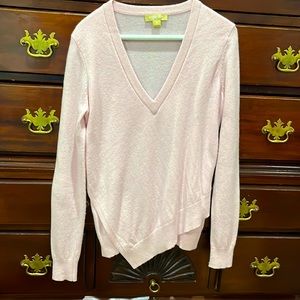 Michael Kors Pink Cashmere sweater from Neiman Marcus V neck Dry clean Italian